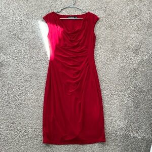 Lauren Ralph Lauren ruched red dress